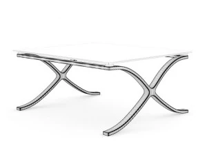glass modern coffee table 3D Model