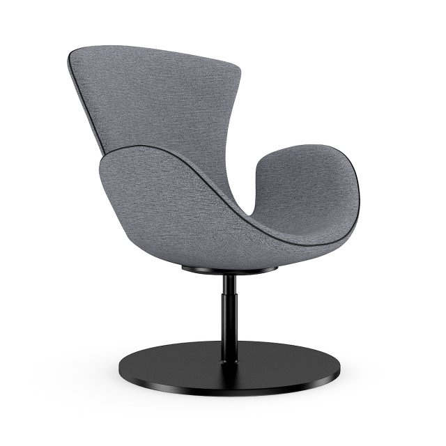 grey swivel armchair Modelo 3D .c4d .max .obj .3ds .fbx .stl .blend 