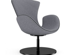 grey swivel armchair 3D 模型