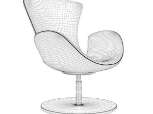 grey swivel armchair Modelo 3D