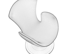 grey swivel armchair Modelo 3D
