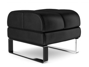 black leather stool 3D Model