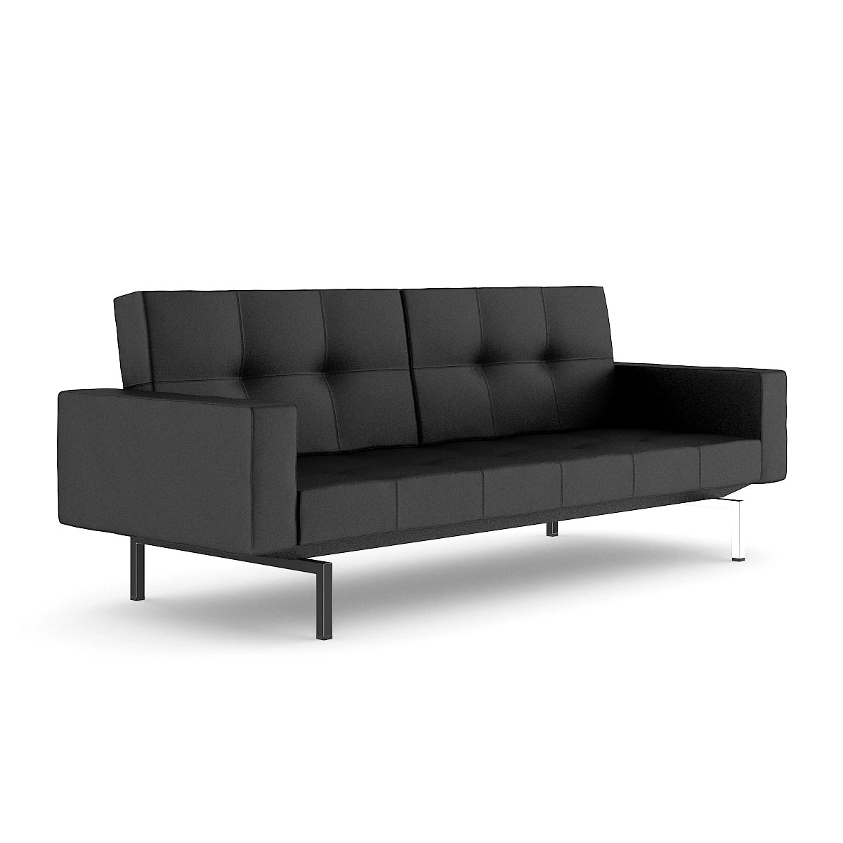 black leather sofa ii 3D Model .c4d .max .obj .3ds .fbx .stl .blend