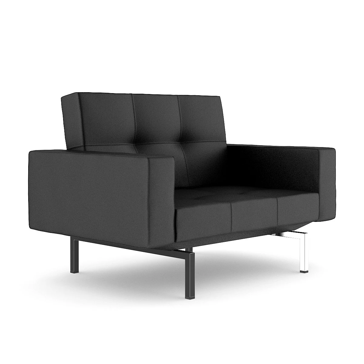 black leather armchair ii 3D Model .c4d .max .obj .3ds .fbx .stl .blend 
