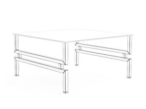 square glass table 3D Model