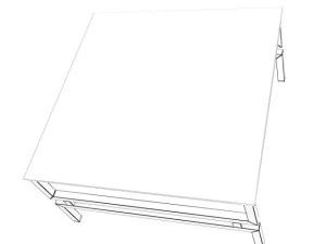 square glass table 3D Model