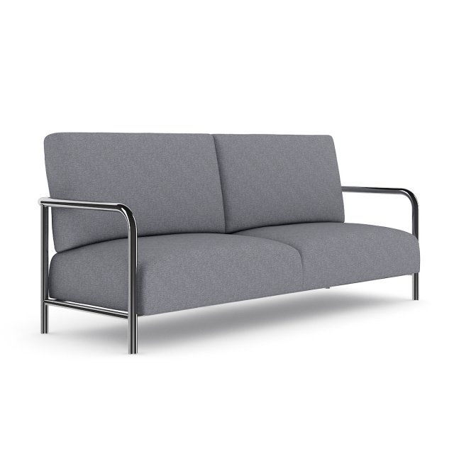 grey fabric sofa 3D मॉडल .c4d .max .obj .3ds .fbx .stl .blend