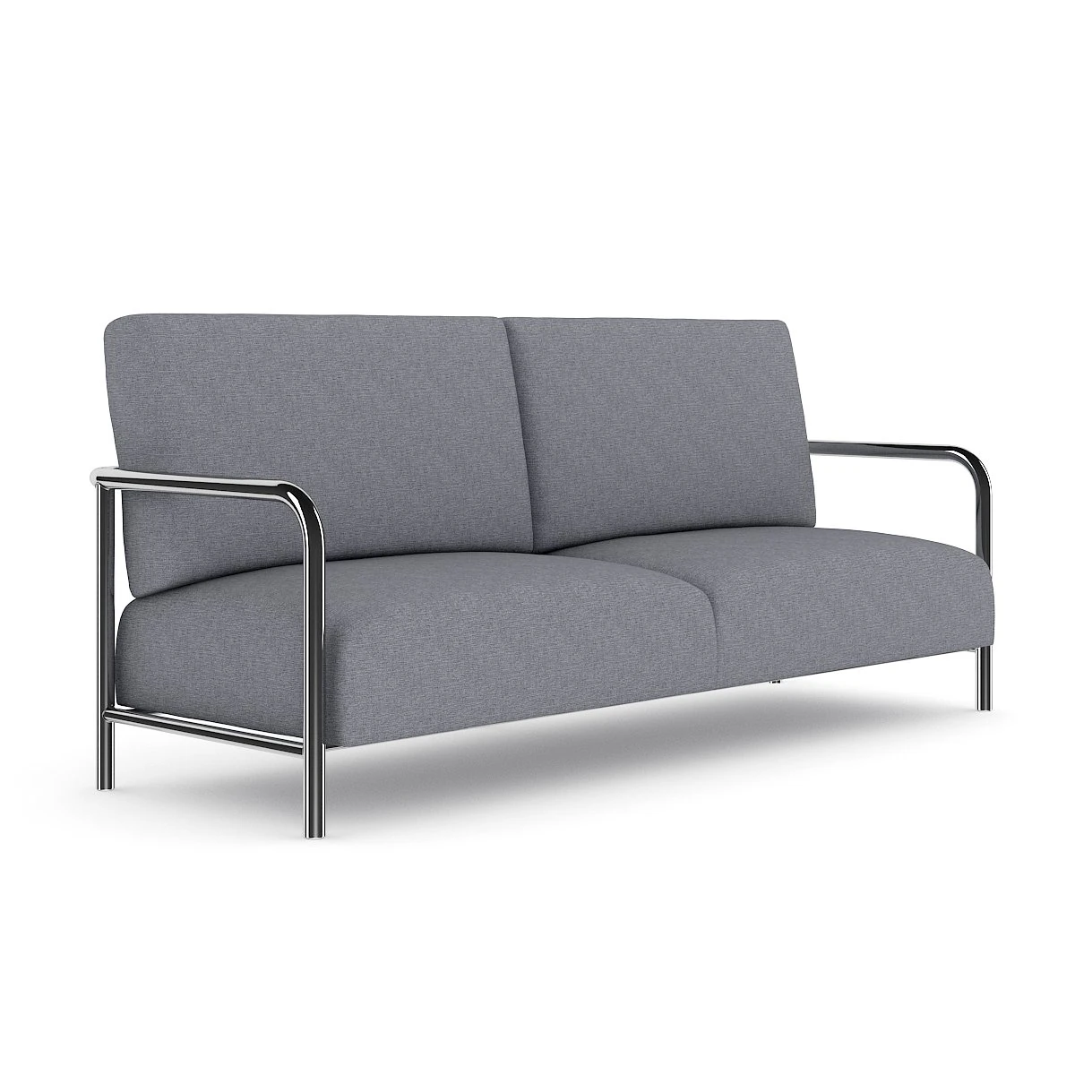 grey fabric sofa 3D Model .c4d .max .obj .3ds .fbx .stl .blend 