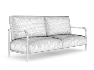 grey fabric sofa 3D मॉडल