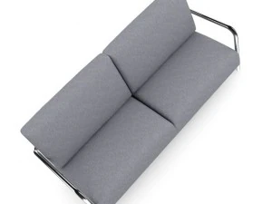 grey fabric sofa 3D Model