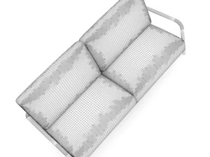 grey fabric sofa 3D Model