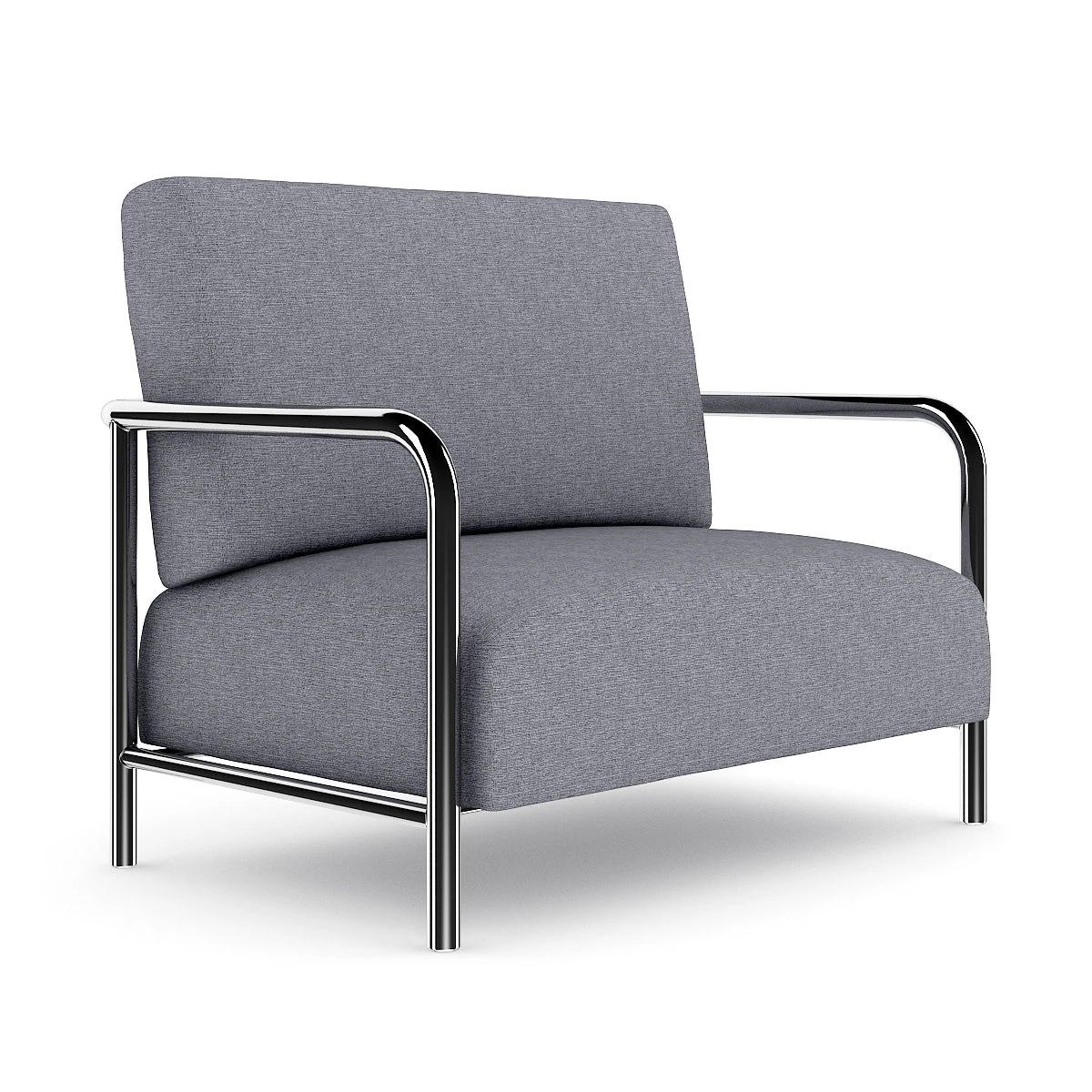 grey fabric armchair 3D Model .c4d .max .obj .3ds .fbx .stl .blend 