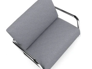 grey fabric armchair 3D Model