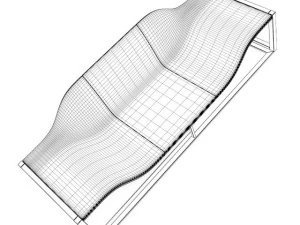black modern sofa 3D Model
