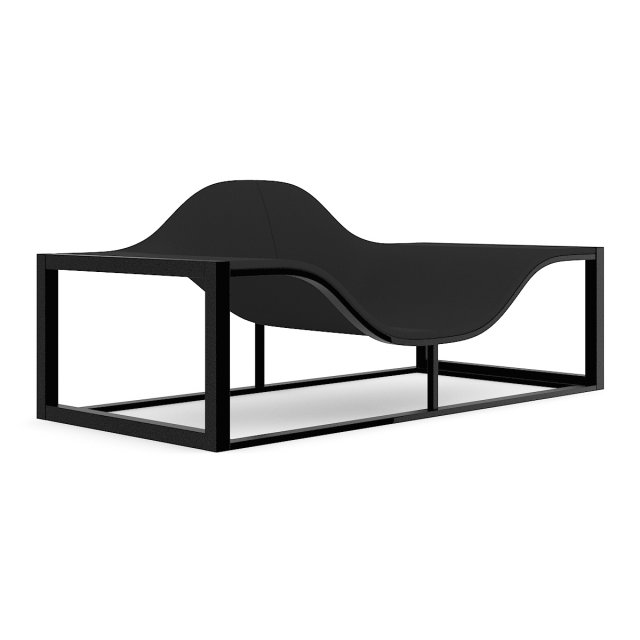 black modern armchair 3D Модель .c4d .max .obj .3ds .fbx .stl .blend 