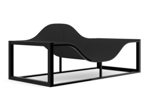 black modern armchair 3D Model