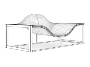 black modern armchair 3D Модель
