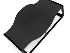 black modern armchair 3D Model