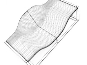 black modern armchair 3D Model