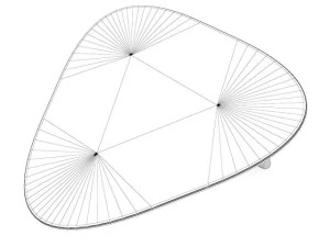 modern triangle coffee table 3D Model