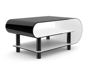 moderner schwarz gl&auml;nzender Couchtisch 3D Modell