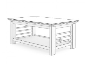 classical wooden coffee table 3D Model
