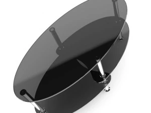 eliptical glass coffee table 3D Model