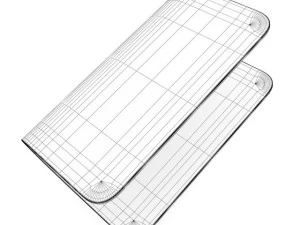 onepiece glass coffee table 3D Model