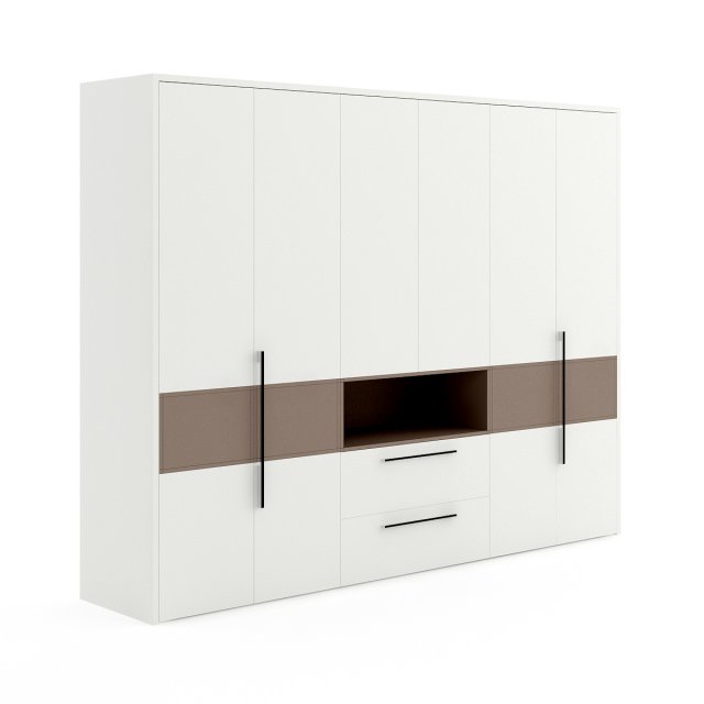 white wardrobe Model 3D .c4d .max .obj .3ds .fbx .stl .blend 