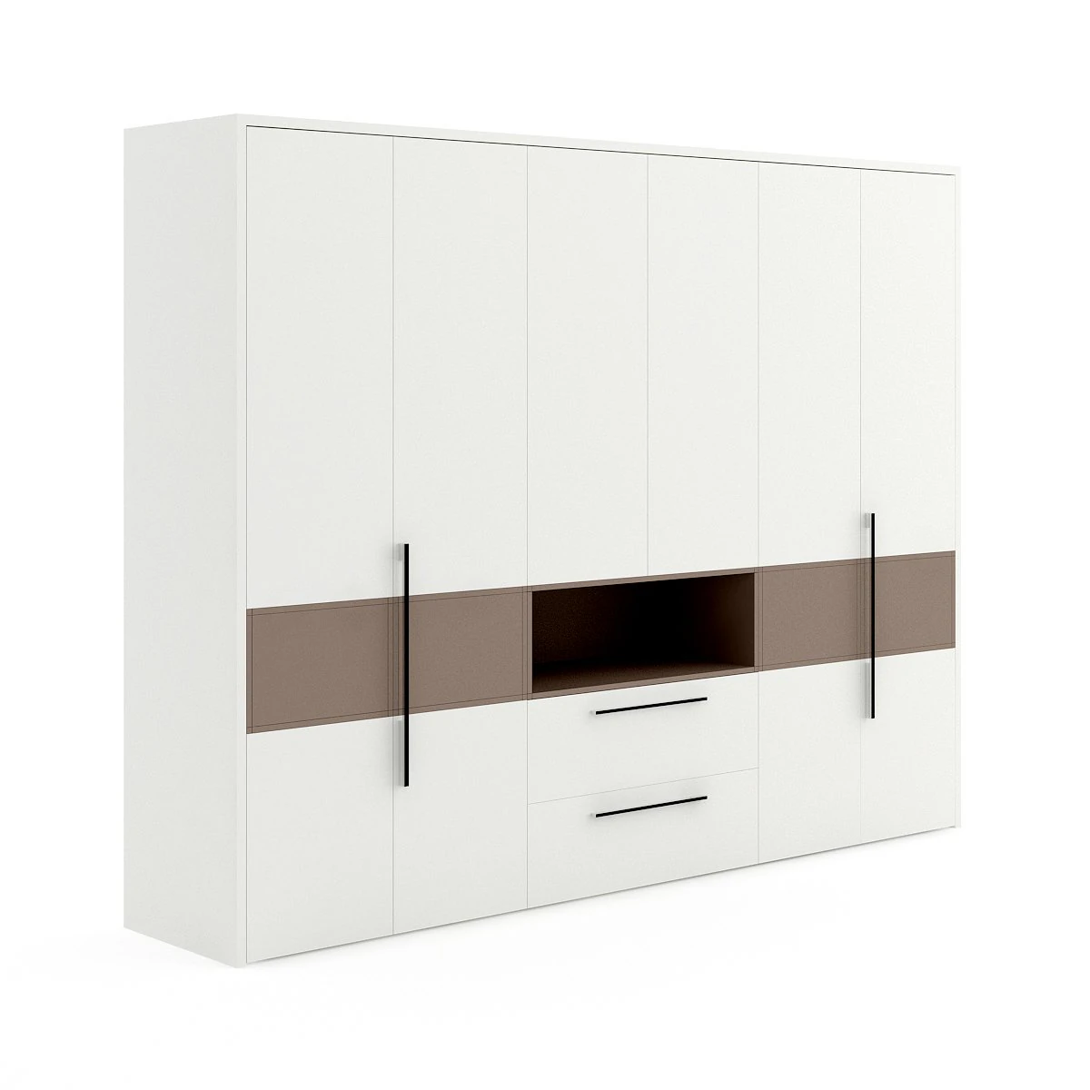 white wardrobe 3D Model .c4d .max .obj .3ds .fbx .stl .blend
