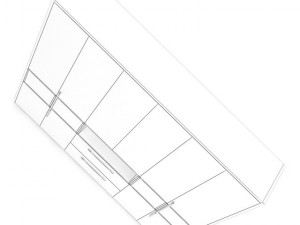 white wardrobe Model 3D
