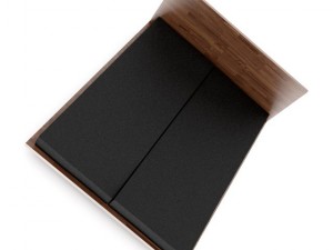 wooden bed with black mattress 3D 모델