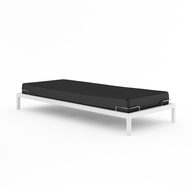 black single bed Modelo 3D .c4d .max .obj .3ds .fbx .stl .blend 