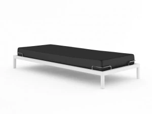 cama de solteiro preta Modelo 3D