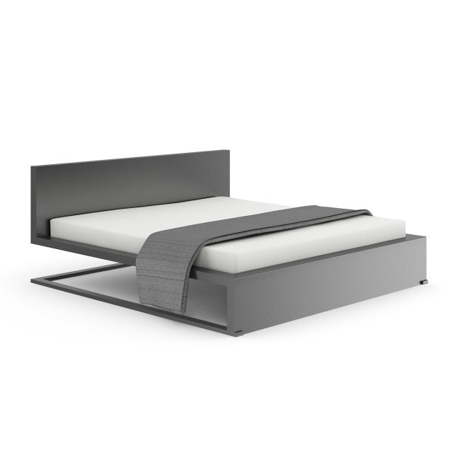 grey modern bed Modelo 3D .c4d .max .obj .3ds .fbx .stl .blend 