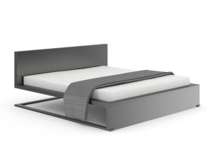 grey modern bed 3D Model