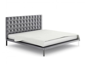 grey leather bed 3D Model