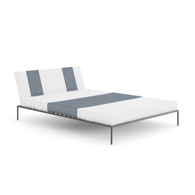 simple whitegrey bed 3D 模型 .c4d .max .obj .3ds .fbx .stl .blend 