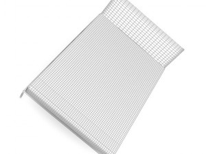simple whitegrey bed 3D 模型