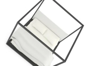 fourposter black bed 3D Model