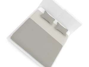 whitegrey modern bed 3D Model