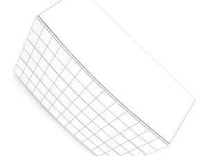 white rounded cupboard 3D Model