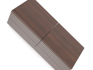 wooden double cupboard 3D-Modell