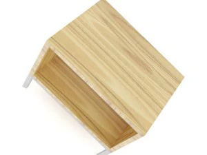 wooden bedside table 3D Model