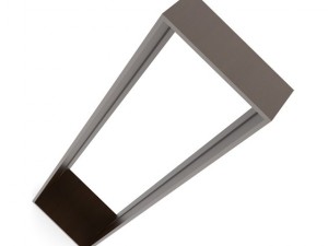 standing mirror in wooden frame Model 3D