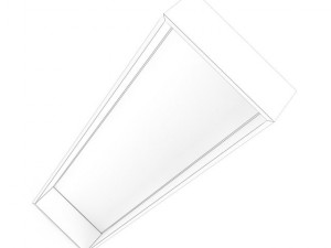 standing mirror in wooden frame Model 3D