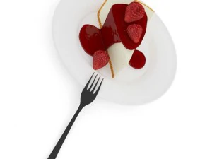 cheesecake with strawberry sauce 3D Model