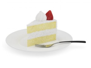piece of cream cake 3D Model