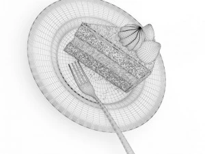 piece of cream cake 3D Model