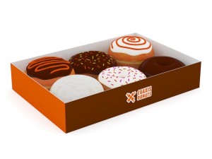 donuts in box Modèle 3D